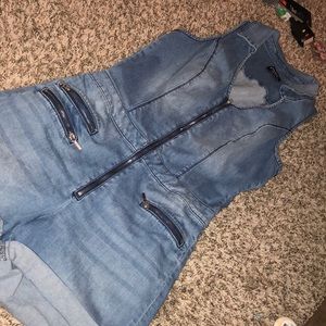 Bebe denim jumpsuit